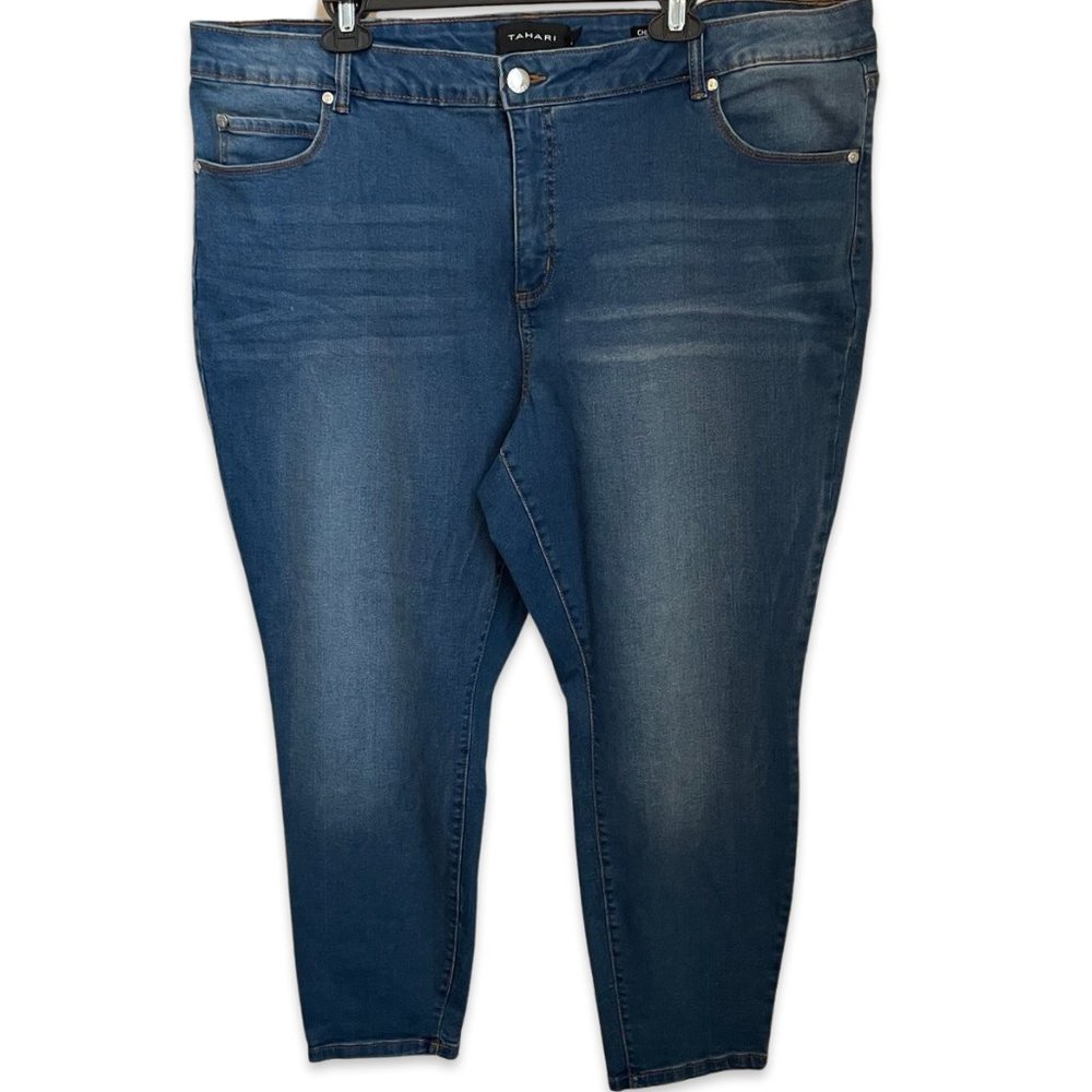 Tahari Chloe Skinny Blue Jeans size 24W